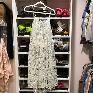 For love of lemons, floral lace dress with heart clasp extra small